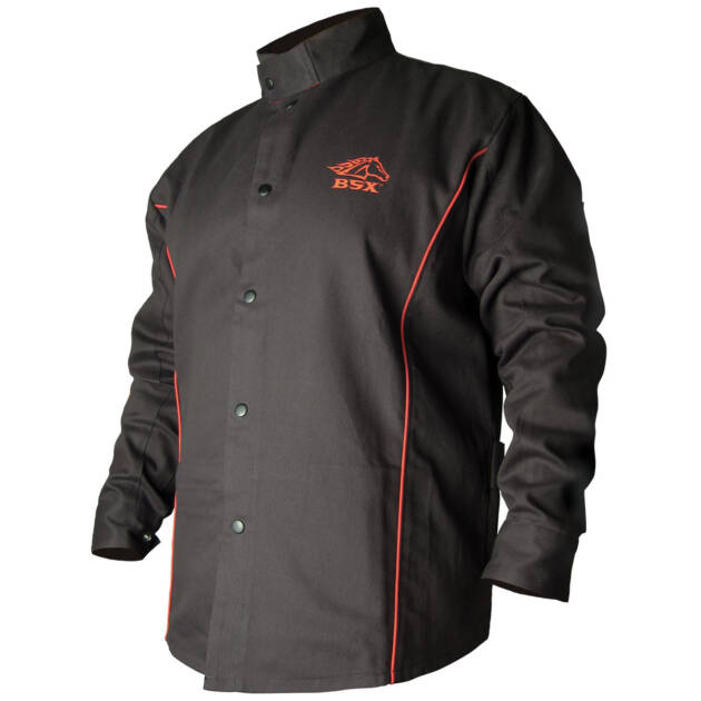 BSX® Contoured FR Cotton Welding Jacket, Black
