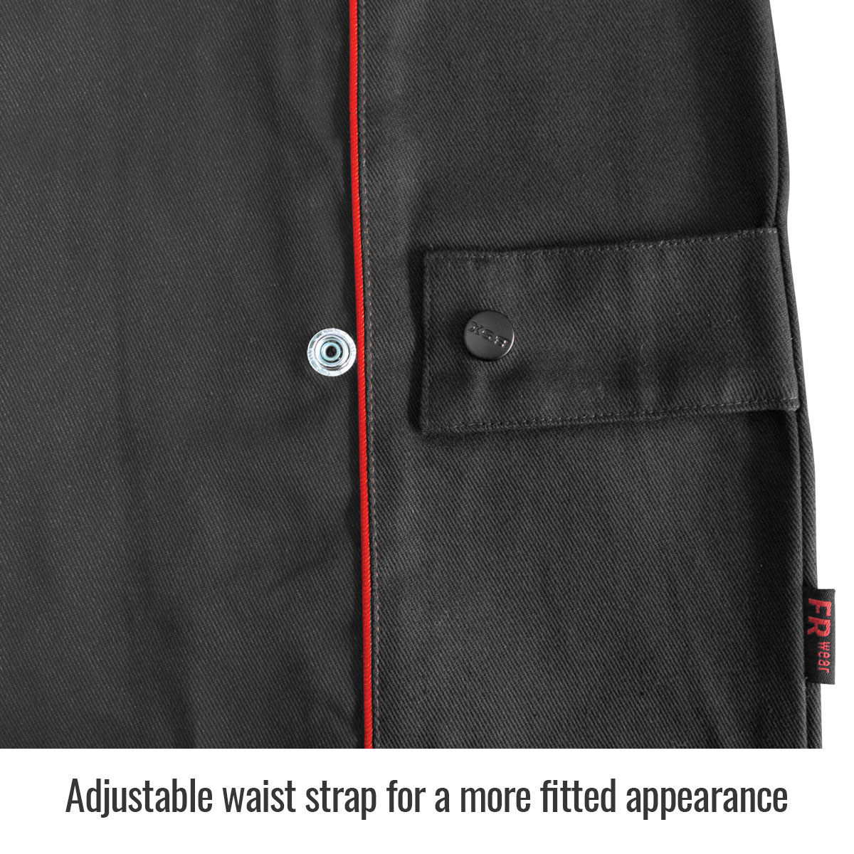 BSX® Contoured FR Cotton Welding Jacket, Black - Image 2