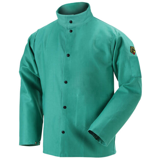 Flame-Resistant Cotton Welding Jacket - Green
