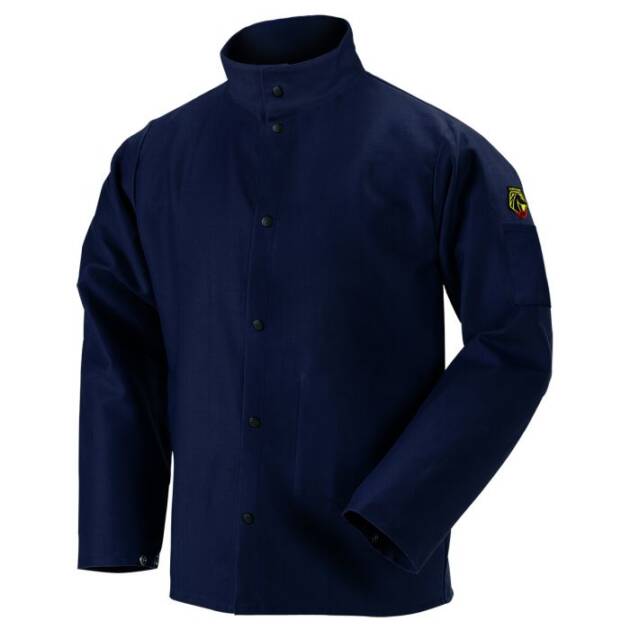 Flame-Resistant Cotton Welding Jacket - Navy
