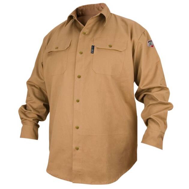 Flame-Resistant Cotton Work Shirt - Brown