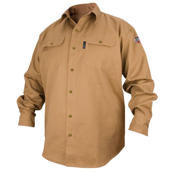 Flame-Resistant Cotton Work Shirt - Brown