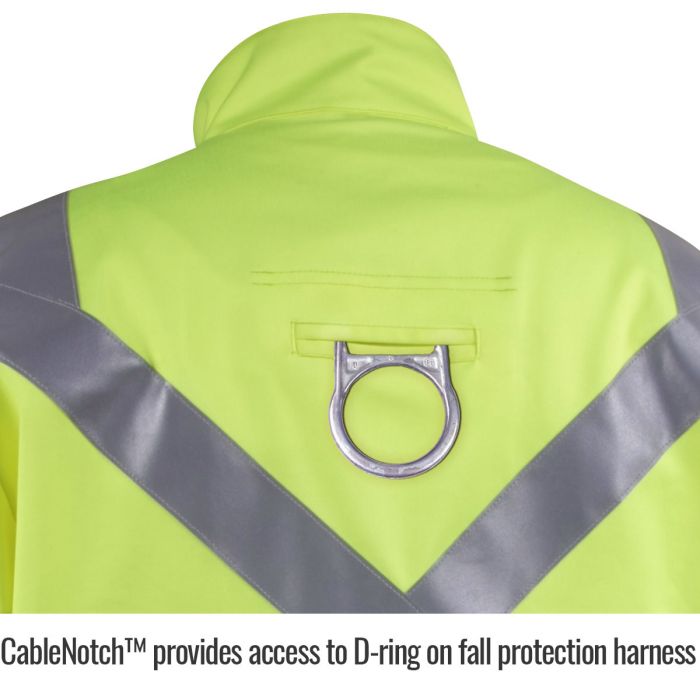 Safety Welding Jacket with FR Reflective Tape, Safety Lime - Image 4