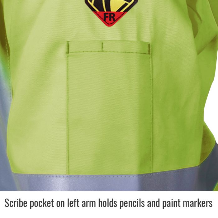Safety Welding Jacket with FR Reflective Tape, Safety Lime - Image 5