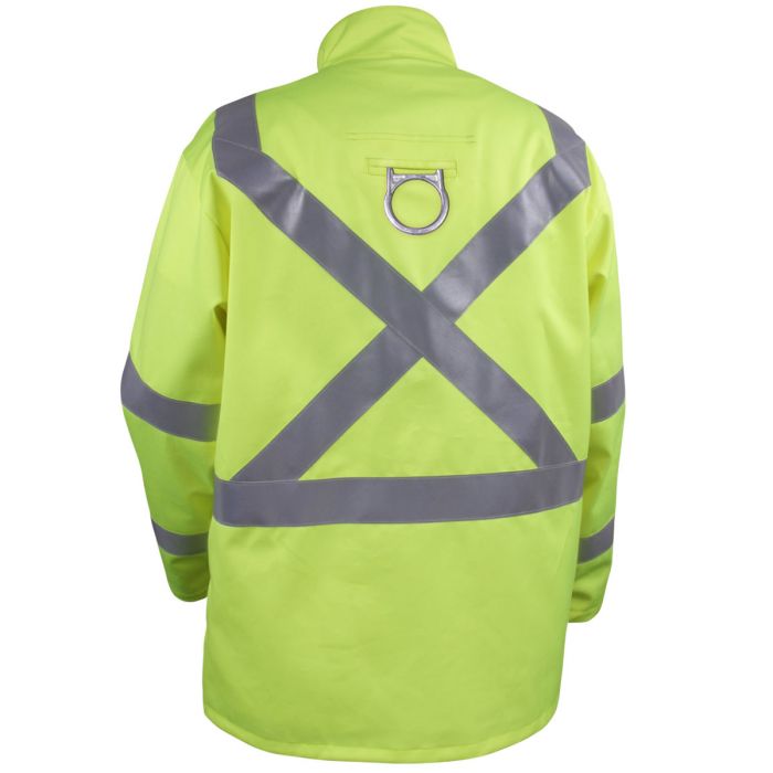 Safety Welding Jacket with FR Reflective Tape, Safety Lime - Image 2