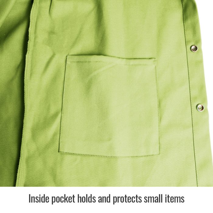 Safety Welding Jacket with FR Reflective Tape, Safety Lime - Image 3
