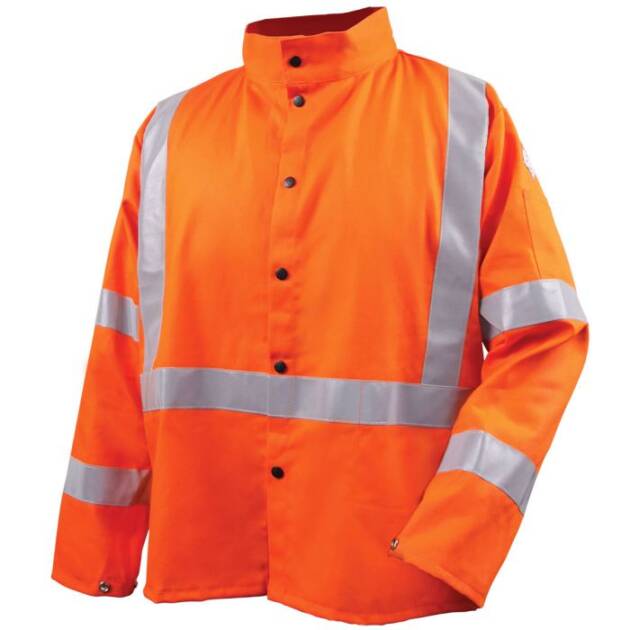 Safety Welding Jacket with FR Reflective Tape, Safety Orange