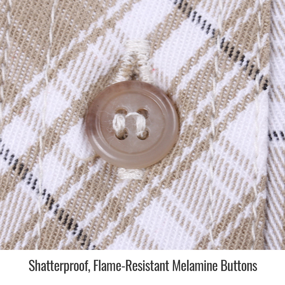 AR/FR Cotton Work Shirt Khaki Plaid - Image 4