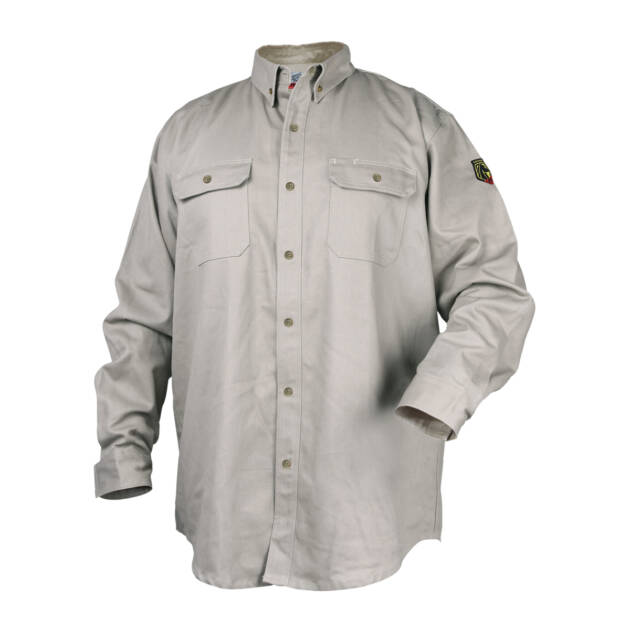 FR Cotton Work Shirt, Stone Khaki